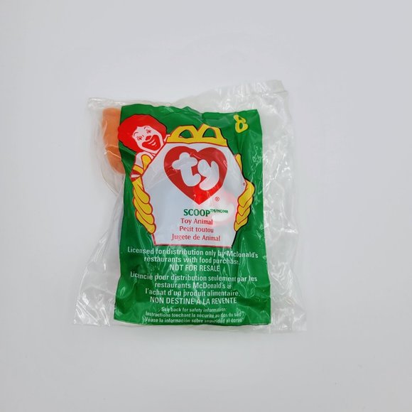 Scoop The Pelican #8 McDonald’s Toy Retired 1998 New Sealed TY Teenie Beanie Bab - Picture 2 of 7